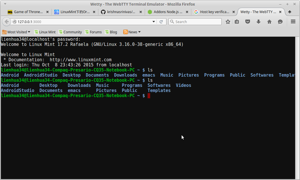 一个docker部署的webssh-wetty